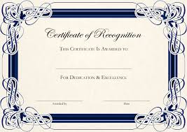 certificate